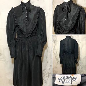 🎃 VTG 80’s Gothic Victorian Maxi Dress Costume